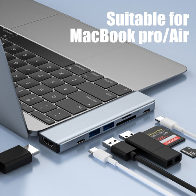 BYL-2101 7 in 1 Dual USB-C / Type-C to USB Docking Station HUB Adapter, BYL-2101
