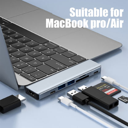 BYL-2101 7 in 1 Dual USB-C / Type-C to USB Docking Station HUB Adapter, BYL-2101