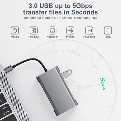 BYL-2111 7 in 1 USB-C / Type-C to USB Docking Station HUB Adapter, BYL-2111
