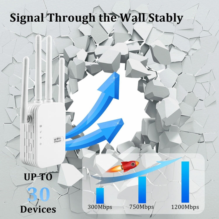 ZX-R08 300Mbps 2.4G WiFi Repeater Signal Amplifier, US Plug, 300Mbps