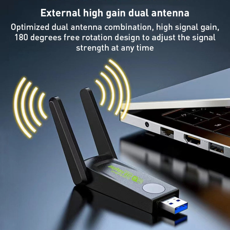 1300Mbps Dual Frequency USB Network Adapter WiFi Transmitter Receiver, 1203
