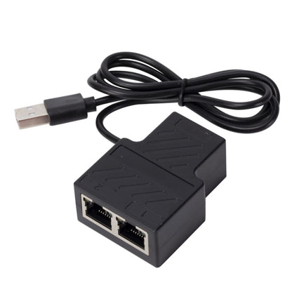 OZHW1 RJ45 1 to 2 Splitter Adapter Network 100M LAN Ethernet Female Connector, OZHW1