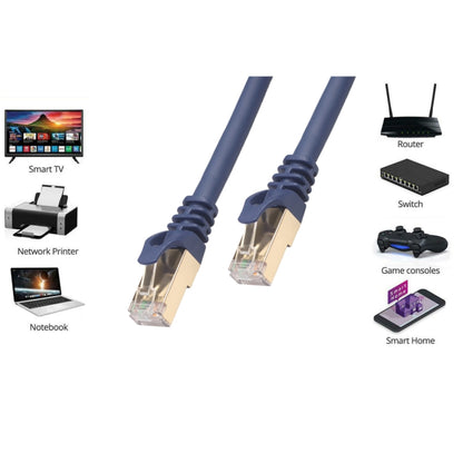 1.8m CAT8 Computer Switch Router Ethernet Network LAN Cable, Patch Lead RJ45, 1.8m