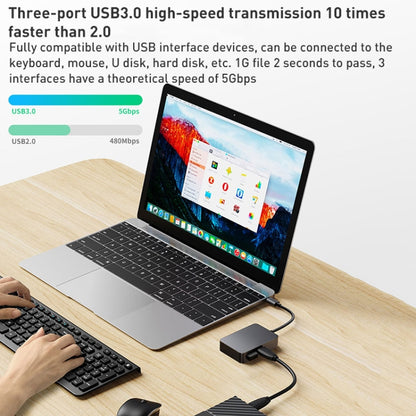 BYL-2316 5 in 1 USB-C / Type-C to USB3.0 & Type-C Multifunctional Docking Station HUB Adapter, BYL-2316