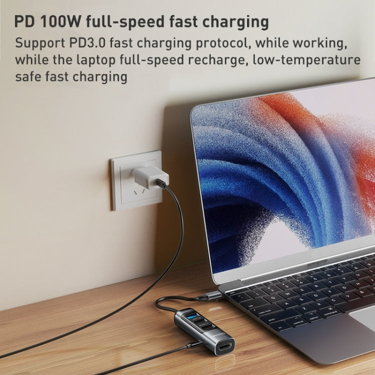 Yesido HB22 5 in 1 USB-C / Type-C Multifunction Docking Station HUB Adapter, HB22