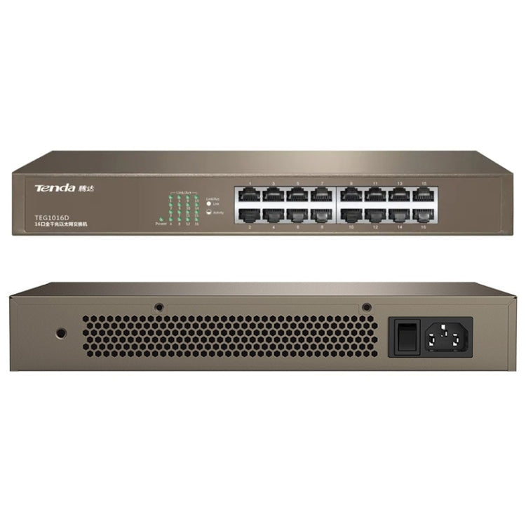 Tenda TEG1016D Desktop v6.0 16-Port Gigabit Ethernet Switch 6KV Lightning Protect, TEG1016D