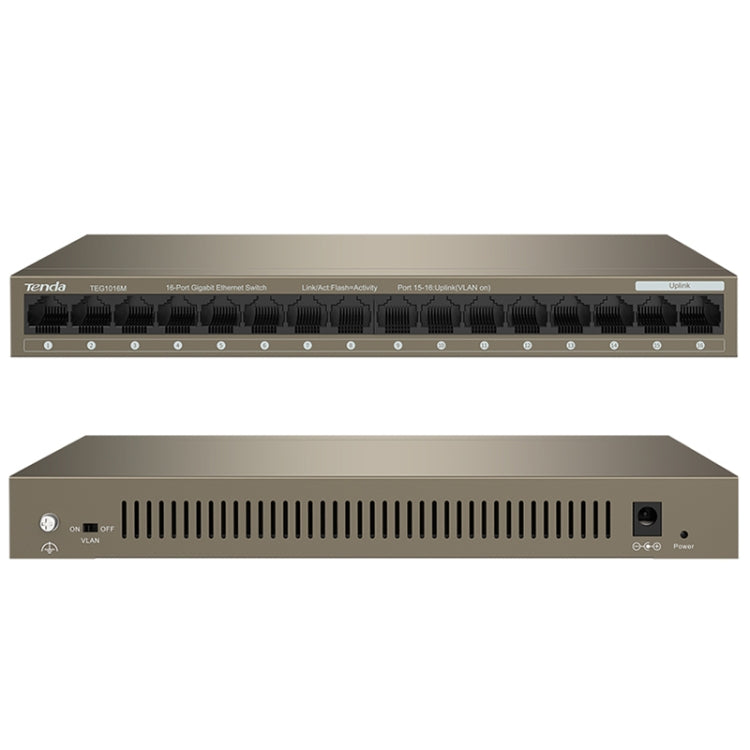 Tenda TEG1016M Desktop Metal 16-Port Gigabit Ethernet Switch Fast Establish High-Speed Network, TEG1016M