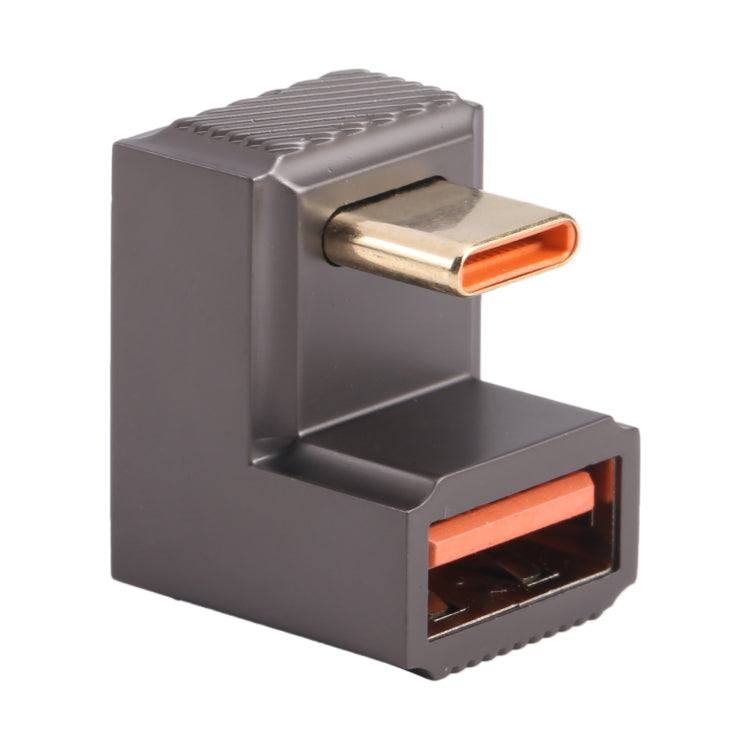 USB-C / Type-C Male to USB Female 10 Gbps U-Shaped Elbow Charging Adapter, Type-C Male to USB Female U-Shaped Elbow