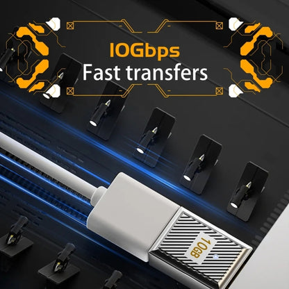 USB-C / Type-C Male to USB Female 10 Gbps Straight Charging Adapter, Type-C Male to USB Female Straight