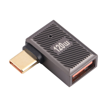 USB-C / Type-C Male to USB Female 10 Gbps 90 Degree Side Bend Charging Adapter, Type-C Male to USB Female Side Bend, Type-C Male to USB Female 90 Degree Side Bend