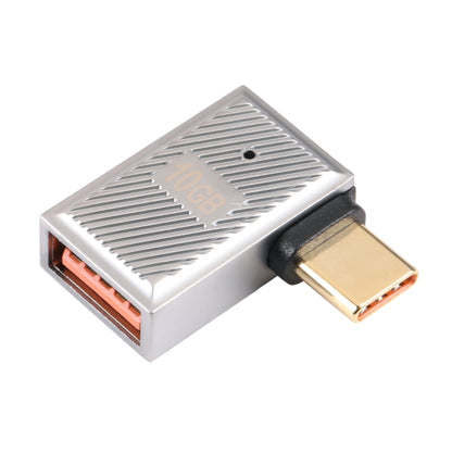 USB-C / Type-C Male to USB Female 10 Gbps 90 Degree Side Bend Charging Adapter, Type-C Male to USB Female Side Bend, Type-C Male to USB Female 90 Degree Side Bend
