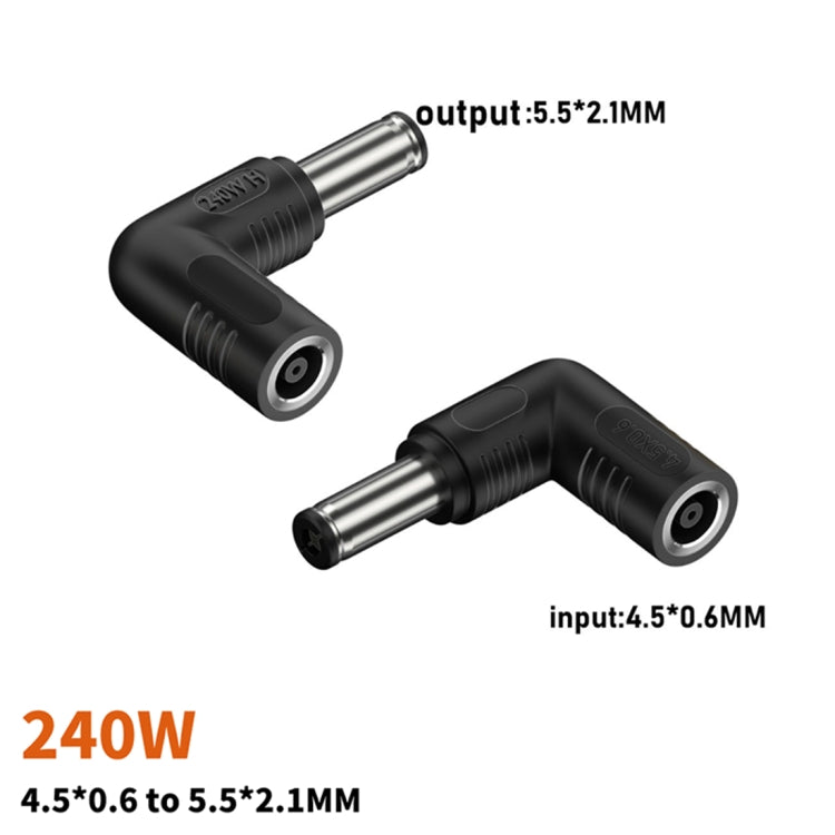 DC 4506 Female to DC 5521 Male Connector Power Adapter for HP Laptop, DC 5521