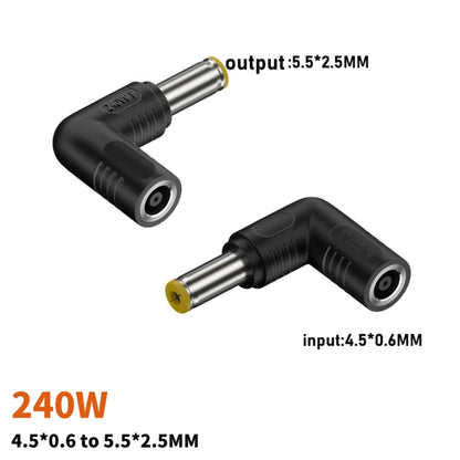 DC 4506 Female to DC 5525 Male Connector Power Adapter for HP Laptop, DC 5525