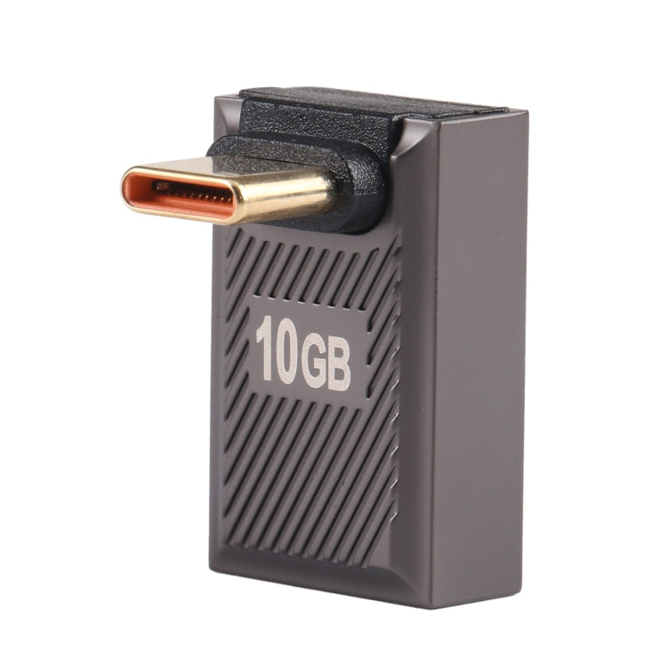 USB-C / Type-C Male to USB Female 10 Gbps 90 Degree Front Bend Charging Adapter, Type-C Male to USB Female Front Bend