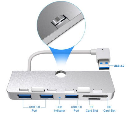 Rocketek HC412 USB3.0 x 3 + SD / TF Card Reader HUB Adapter, HC412