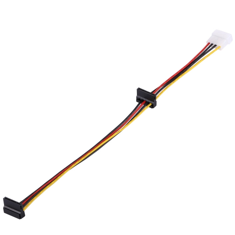 35cm 4 Pin Molex Female to 2 x SATA Female Power Supply Extension Cable, 4 Pin Female to 2 x SATA Female