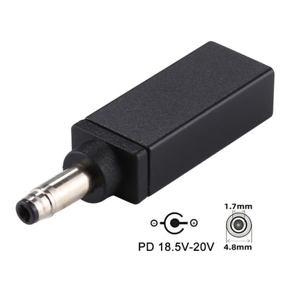 PD 18.5V-20V 4.8x1.7mm Male Adapter Connector, 4.8x1.7mm
