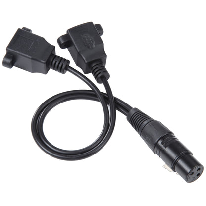 3-pin XLR Female to 2 x RJ45 Female Ethernet LAN Network Extension Cable, Cable Length: 30cm, 3-pin XLR Female to 2 x RJ45 Female
