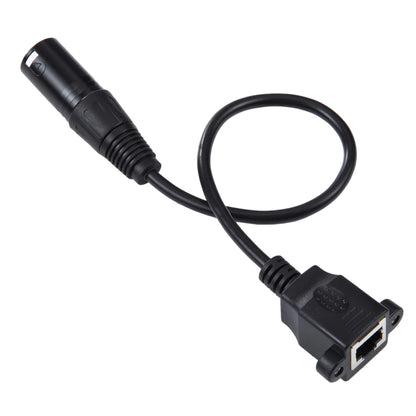 3-pin XLR Male to RJ45 Female Ethernet LAN Network Extension Cable, Cable Length: 30cm, 3-pin XLR Male to RJ45 Female