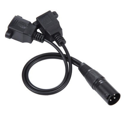 3-pin XLR Male to 2 x RJ45 Female Ethernet LAN Network Extension Cable, Cable Length: 30cm, 3-pin XLR Male to 2 x RJ45 Female