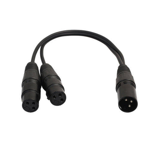 30cm 3 Pin XLR CANNON 1 Male to 2 Female Audio Connector Adapter Cable for Microphone / Audio Equipment, 1 Male to 2 Female