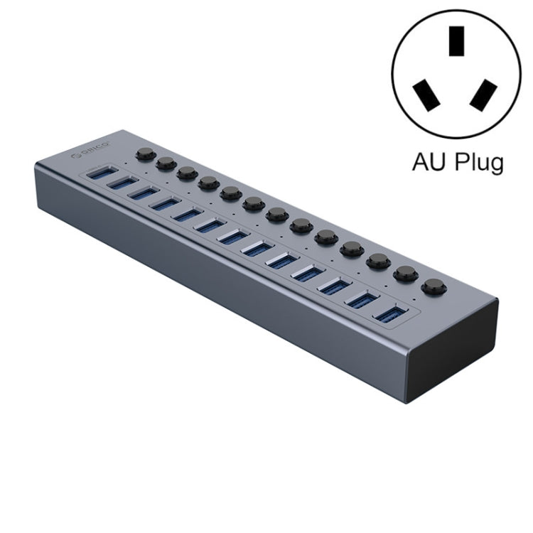ORICO BT2U3-13AB-GY-BP Multi-Ports Individual Switches HUB, UK Plug, 13AB