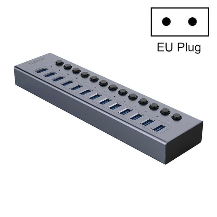 ORICO BT2U3-13AB-GY-BP Multi-Ports Individual Switches HUB, UK Plug, 13AB
