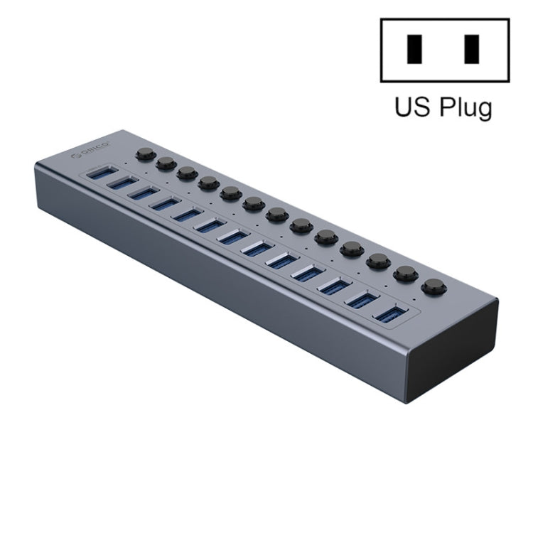 ORICO BT2U3-13AB-GY-BP Multi-Ports Individual Switches HUB, UK Plug, 13AB