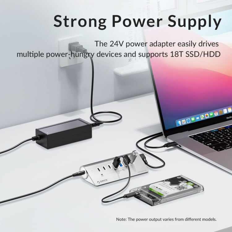 ORICO M3U4 Aluminum Alloy 4-Port USB 3.2 Gen1 10Gbps HUB, M3U4 10Gbps
