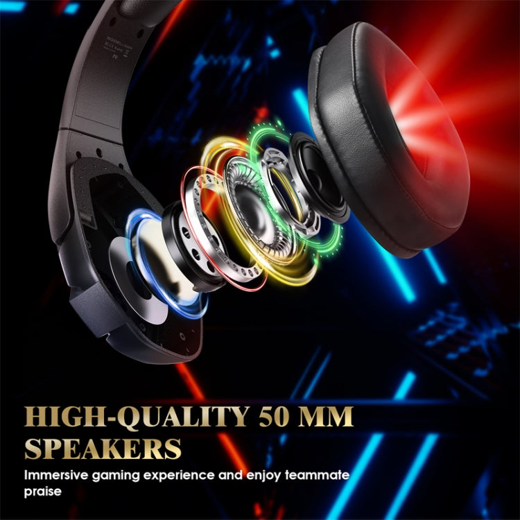 KOTION EACH G3000 3.5mm & USB Plug Stereo RGB Light Gaming Headset with Omni-directional Mic, Cable Length: 1.9m, G3000