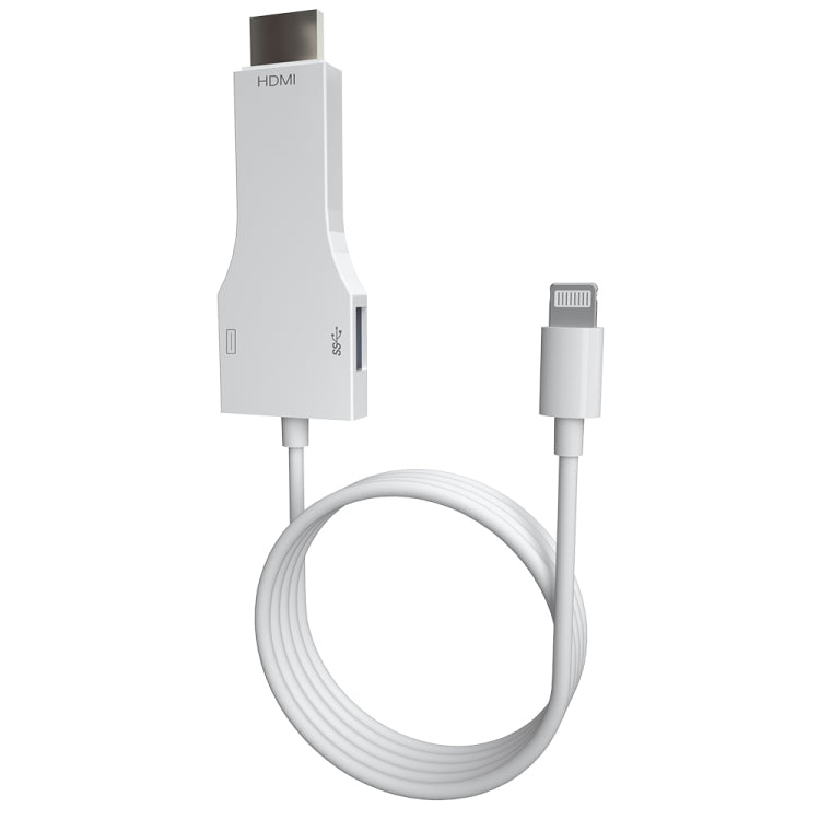 NK-1078 8 Pin to HDMI Male + USB Female Adapter Cable, Length：1m, NK-1078