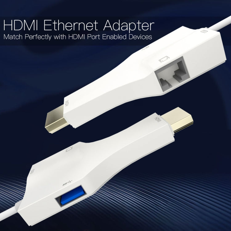 NK-1079 8 Pin to HDMI Male + USB Female + RJ45 Female Adapter Cable, Length：1m, NK-1079