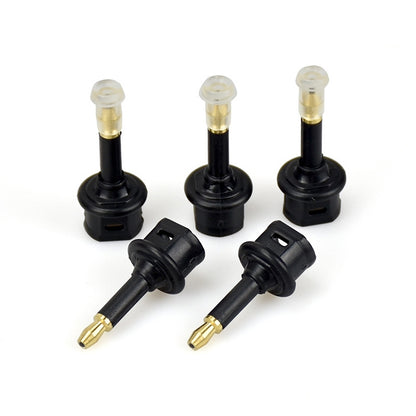 EMK Square Port to Round Port Conversion Head Optical Fiber Adapter Audio Adapter, Square Port to Round Port