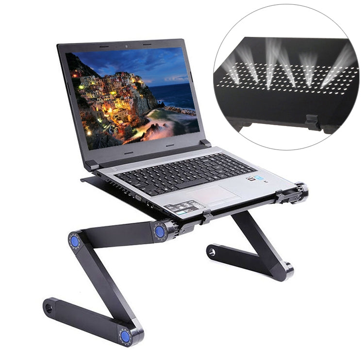 Portable 360 Degree Adjustable Foldable Aluminium Alloy Desk Stand for Laptop / Notebook, without CPU Fans & Mouse Pad, Desk