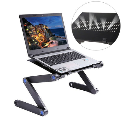 Portable 360 Degree Adjustable Foldable Aluminium Alloy Desk Stand for Laptop / Notebook, without CPU Fans & Mouse Pad, Desk
