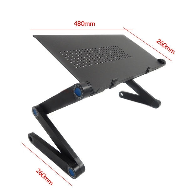 Portable 360 Degree Adjustable Foldable Aluminium Alloy Desk Stand for Laptop / Notebook, without CPU Fans & Mouse Pad, Desk