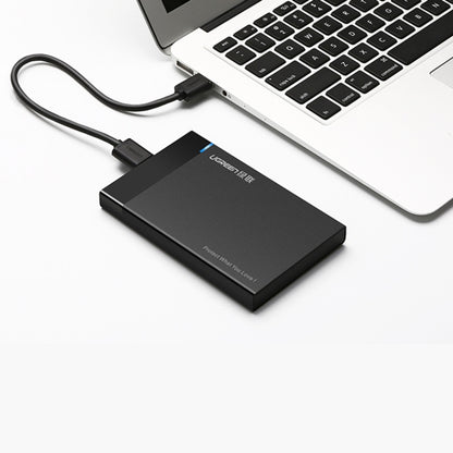UGREEN US221 HDD Enclosure 2.5 inch SATA to USB 3.0 SSD Adapter Hard Disk Drive Box External HDD Case, Support UASP Protocol, US221 Removable Cable