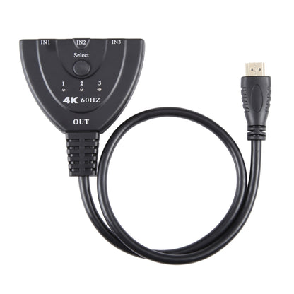 3 x 1 4K 60Hz HDMI Switcher with Pigtail HDMI Cable, YUV4:4:4 HDR