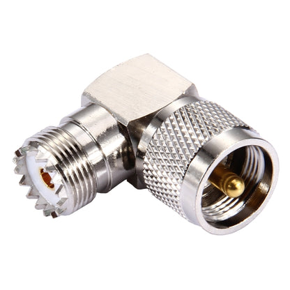 UHF Female to UHF Male Connector, 90 Degree Elbow, UHF Female to Male