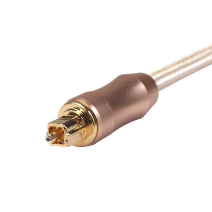 QHG02 SPDIF Toslink Gold-plated Fiber Braided Optic Audio Cable, Length: 1m, 1m