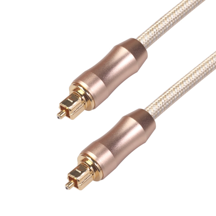 QHG02 SPDIF Toslink Gold-plated Fiber Braided Optic Audio Cable, Length: 5m, 5m
