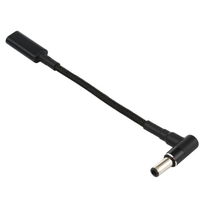 PD 100W 18.5-20V 6.0 x 0.6mm Elbow to USB-C / Type-C Adapter Nylon Braid Cable, 6.0 x 0.6mm