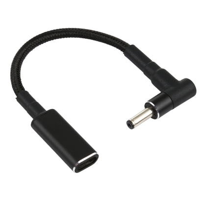 PD 100W 18.5-20V 3.5 x 1.35mm Elbow to USB-C / Type-C Adapter Nylon Braid Cable, 3.5 x 1.35mm