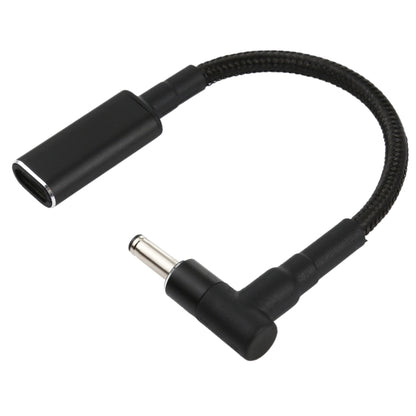 PD 100W 18.5-20V 3.5 x 1.35mm Elbow to USB-C / Type-C Adapter Nylon Braid Cable, 3.5 x 1.35mm