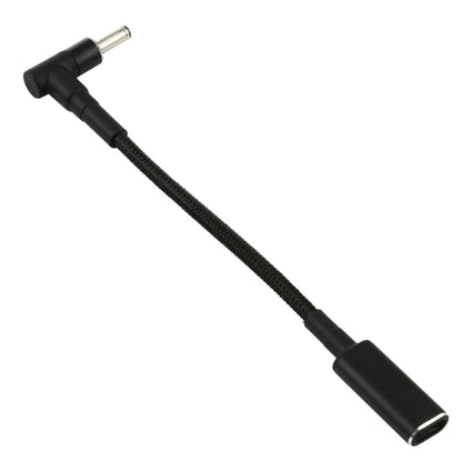 PD 100W 18.5-20V 3.5 x 1.35mm Elbow to USB-C / Type-C Adapter Nylon Braid Cable, 3.5 x 1.35mm