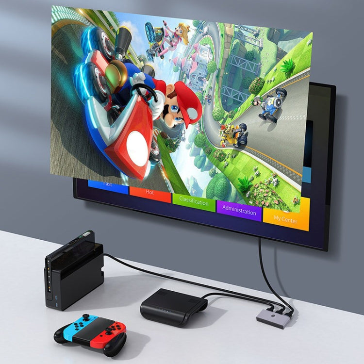 1 into 2 out 4K Split Screen HDMI Two-way Conversion Audio Video Switch, Two-way