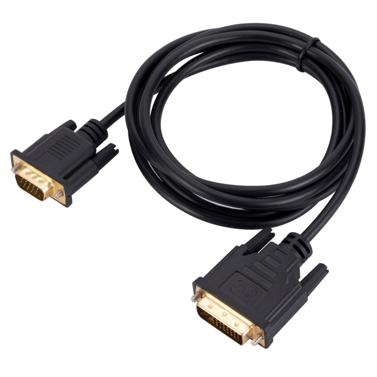 DVI to VGA Adapter Cable Computer Graphics Card Monitor Cable, Length: 2m, 2m