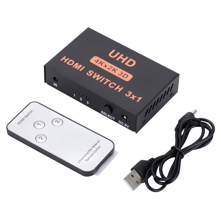 HDMI Switch 3 into 1 out 4Kx2K HD Video Switch, with Remote Control, 3 into 1 out, with Remote Control