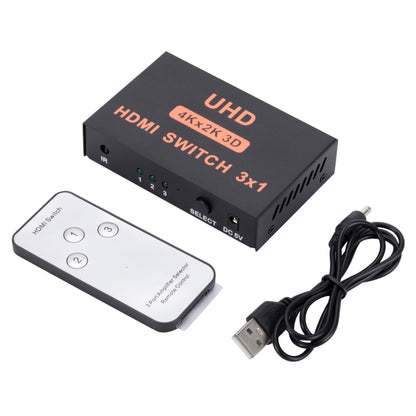 HDMI Switch 3 into 1 out 4Kx2K HD Video Switch, with Remote Control, 3 into 1 out, with Remote Control