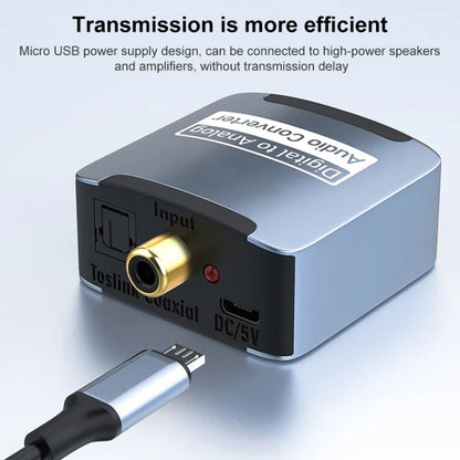 Digital to Analog 3.5 Coaxial Audio Converter, Host + USB Cable, Host + USB Cable